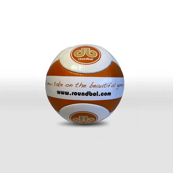 RoundBol branded soccer ball angled view