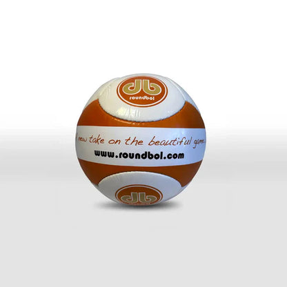 RoundBol branded soccer ball angled view